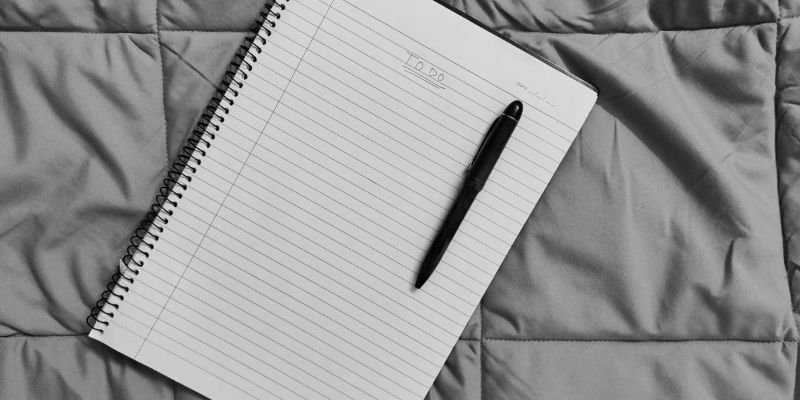 Future Self - Black Pen on Spiral Notebook
